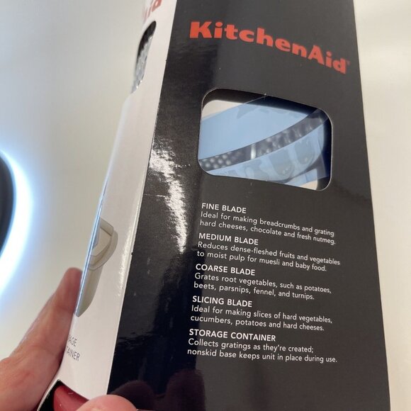 KitchenAid Box Grater With Covered Container Red Stainless Steel Empire Red - Picture 7 of 8